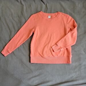 AMAZON BASICS Womens Small Pink Crew Neck Sweater Cross Stitch Detail